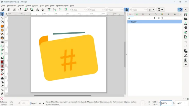 SVG-Datei geöffnet in Inkscape